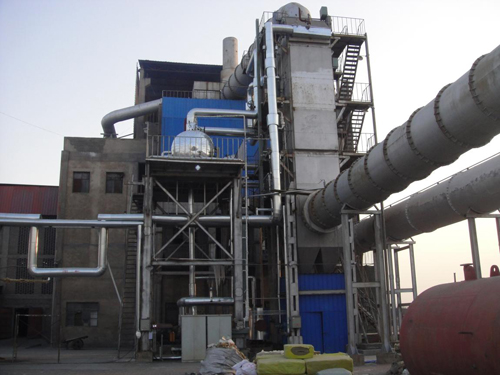 寧夏中衛(wèi)銀河冶煉18500KVA硅鐵礦熱爐煙氣余熱發(fā)電工程現(xiàn)場(chǎng)