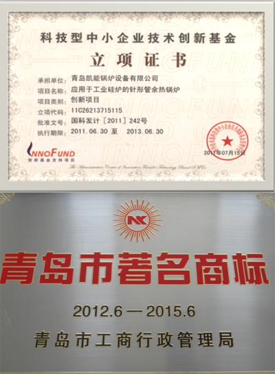 青島市著名商標、科技型中小企業(yè)技術創(chuàng)新立項基金