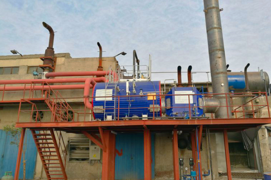 1000kW天然氣機(jī)組3合1余熱鍋爐現(xiàn)場(chǎng)