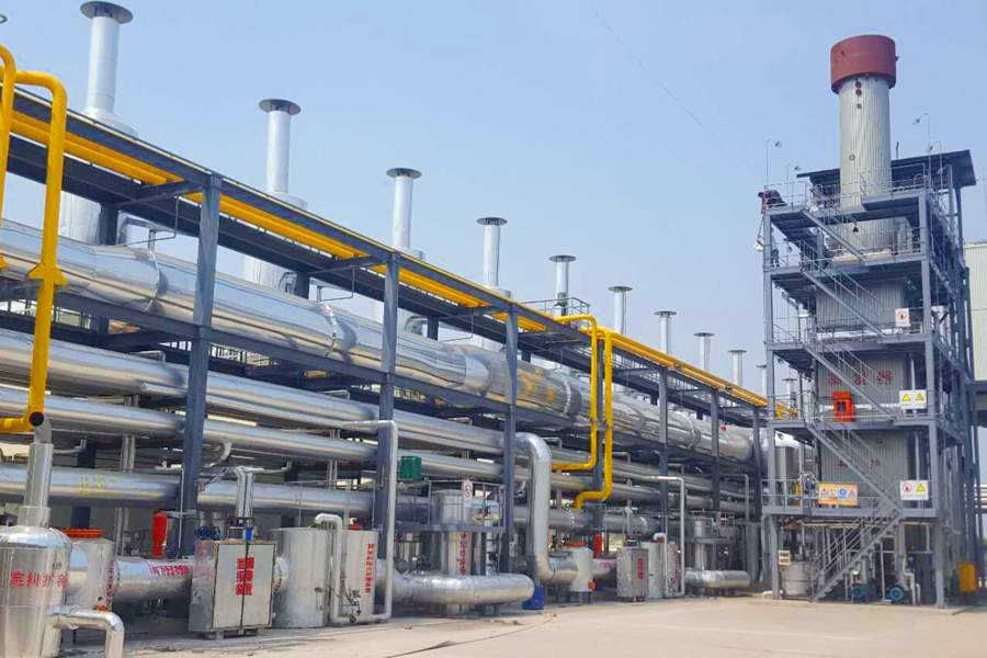 燃?xì)鈾C(jī)組立式余熱鍋爐余熱發(fā)電項(xiàng)目現(xiàn)場(chǎng)