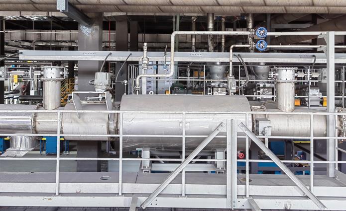 鋰電池行業(yè)爐窯余熱鍋爐項目現場